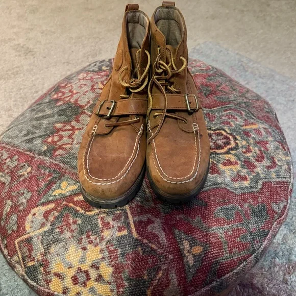 Men's Brown Leather Boots - Picture 2 of 4